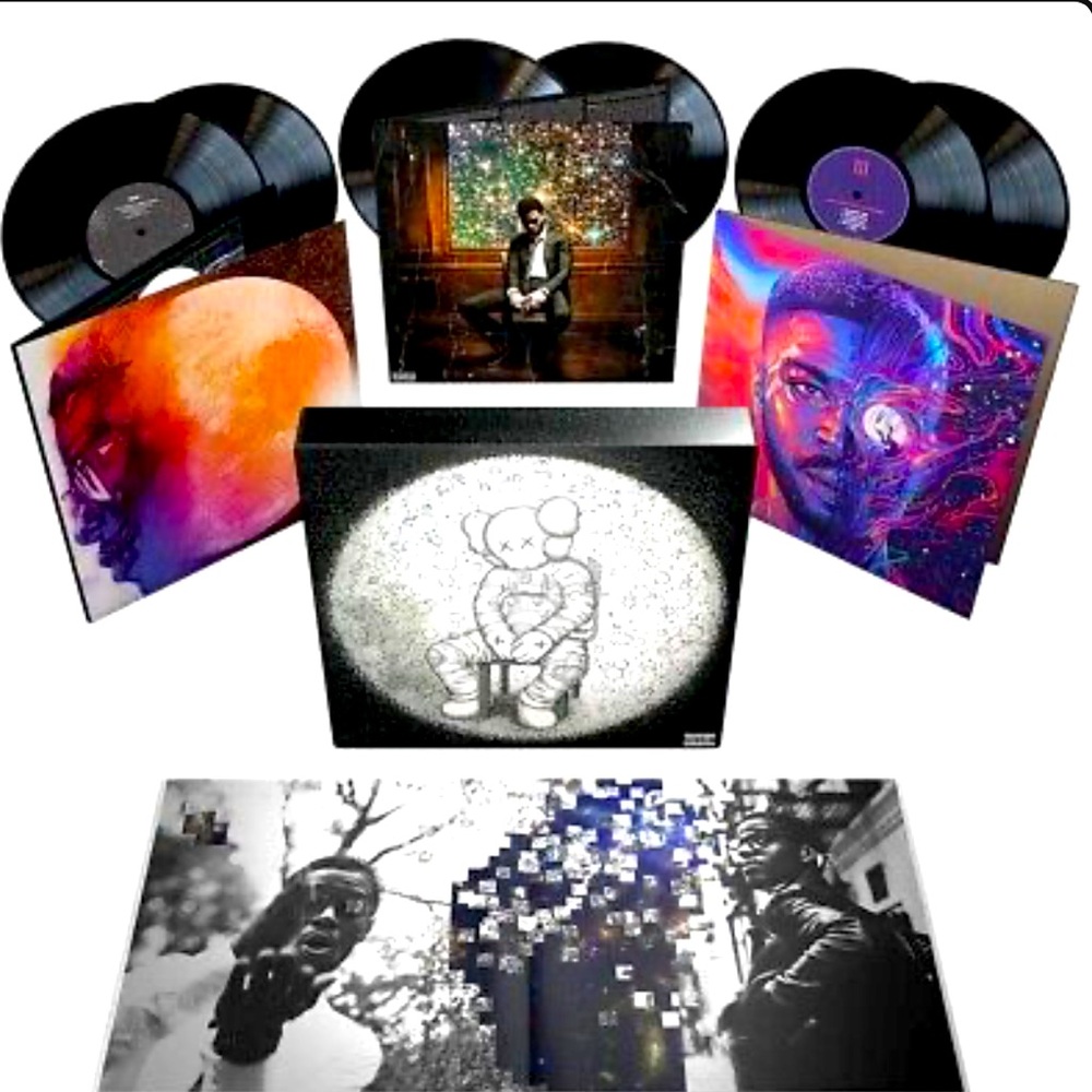 KID CUDI x KAWS Man On The Moon Trilogy Box Set 3x 2LP I II & III RARE